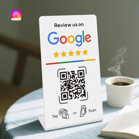 QR i NFC Google review stalak koji Review Track daje uz PLATINUM paket